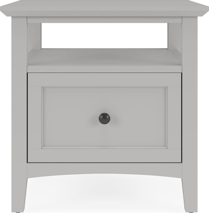 Grace Square End Table in Elephant Grey — lifestyle photo
