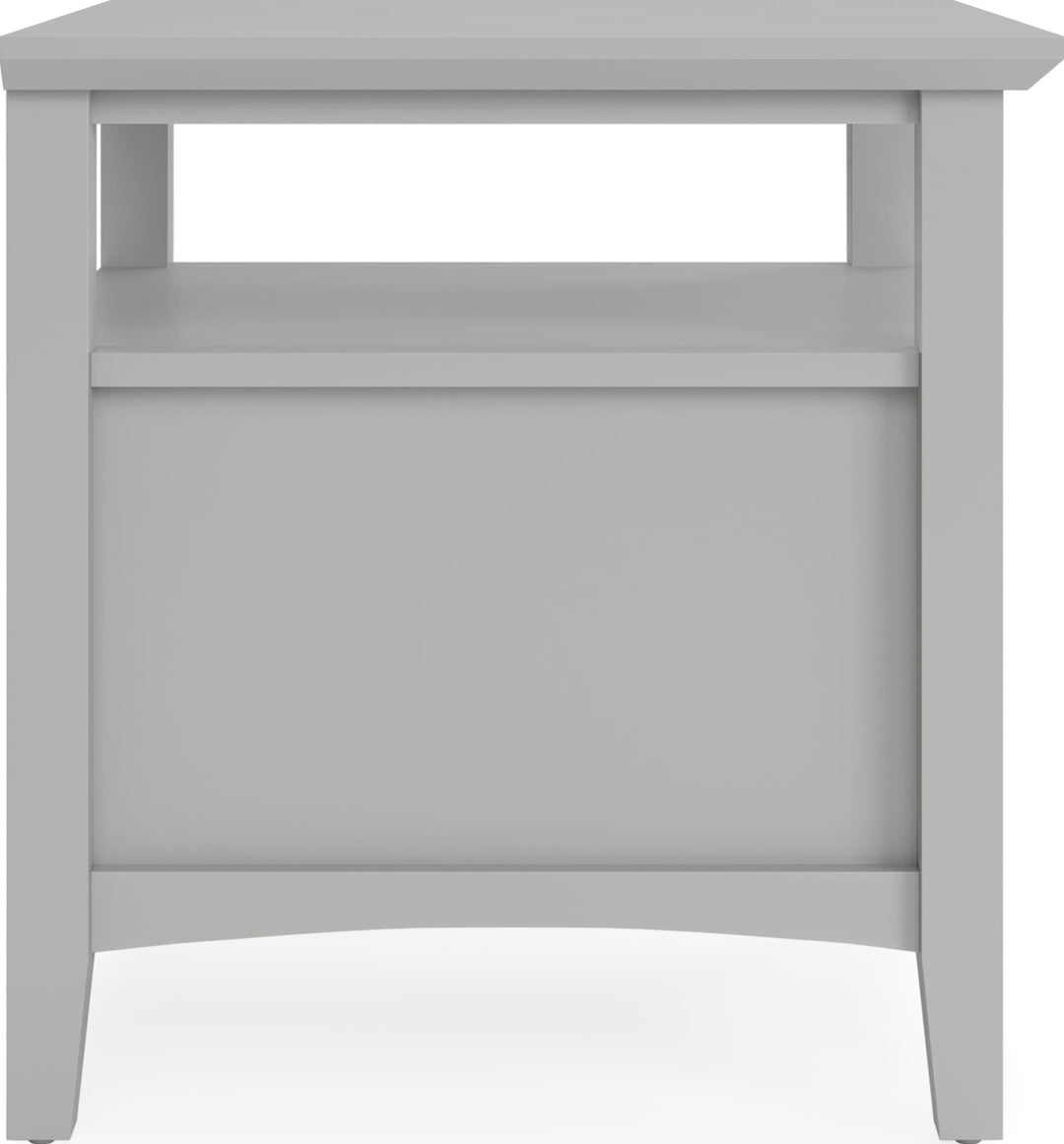 Grace Square End Table in Elephant Grey — lifestyle photo