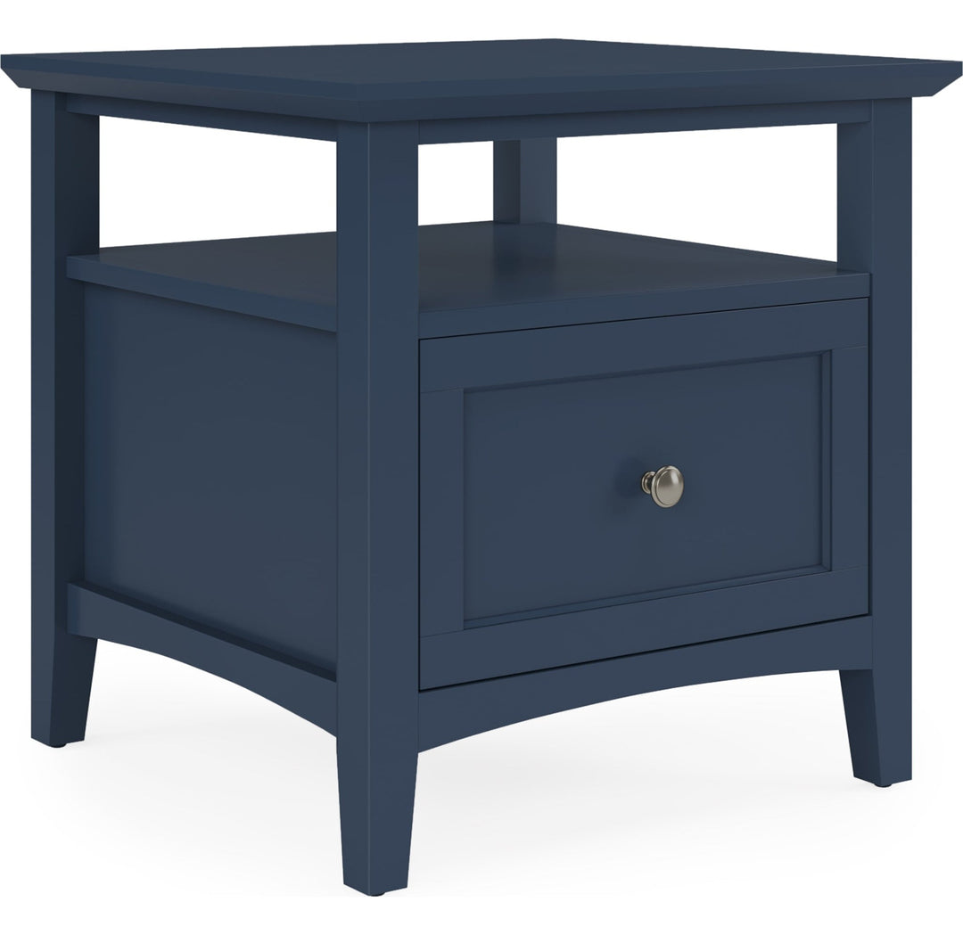 Grace Square End Table in Blueberry — product view on a white background