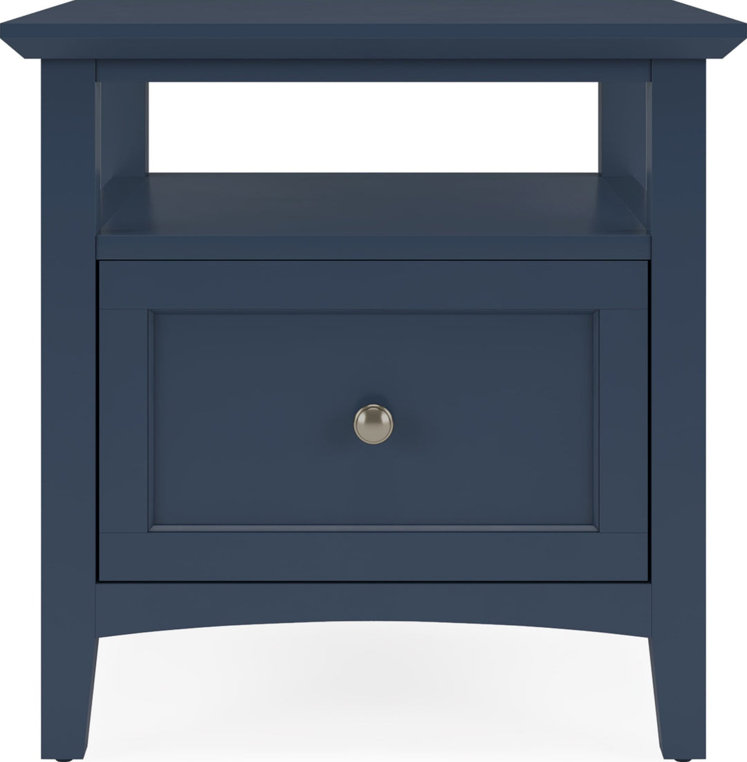 Grace Square End Table in Blueberry — lifestyle photo