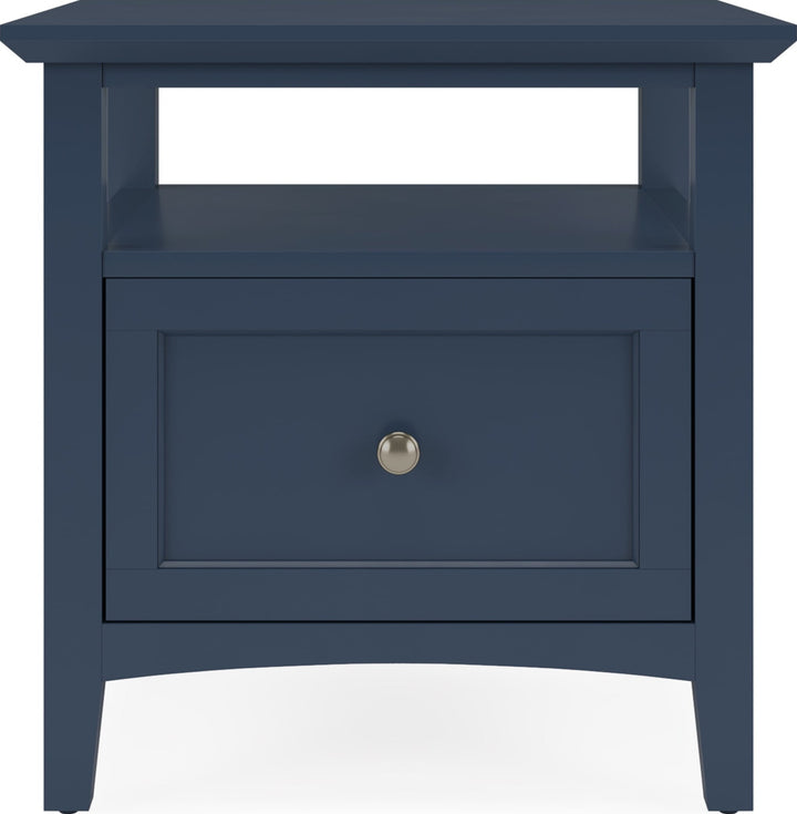 Grace Square End Table in Blueberry — lifestyle photo