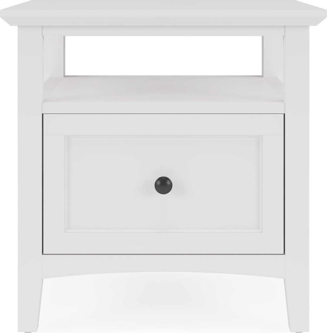 Grace Square End Table in Snowfall — lifestyle photo