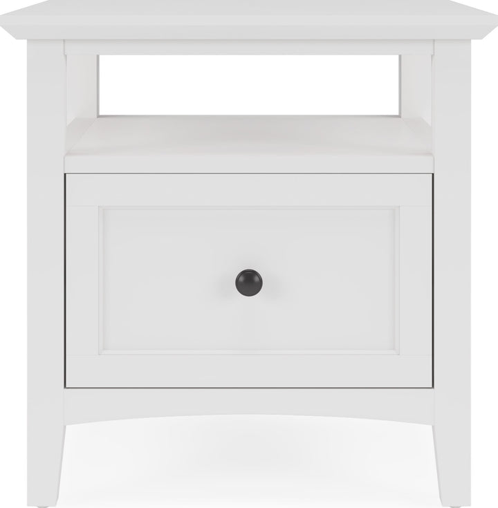 Grace Square End Table in Snowfall — lifestyle photo