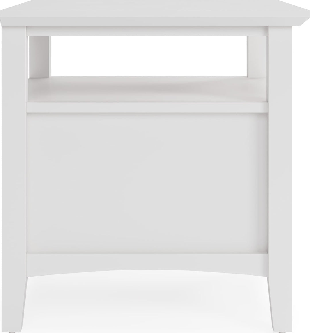 Grace Square End Table in Snowfall — lifestyle photo