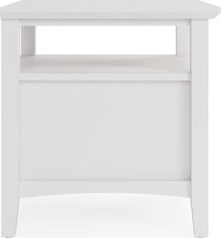 Grace Square End Table in Snowfall — lifestyle photo