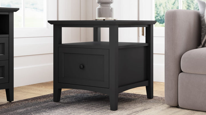 Grace Square End Table in Raven — lifestyle photo
