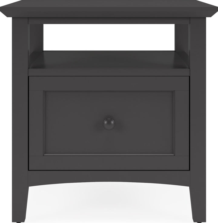 Grace Square End Table in Raven — lifestyle photo
