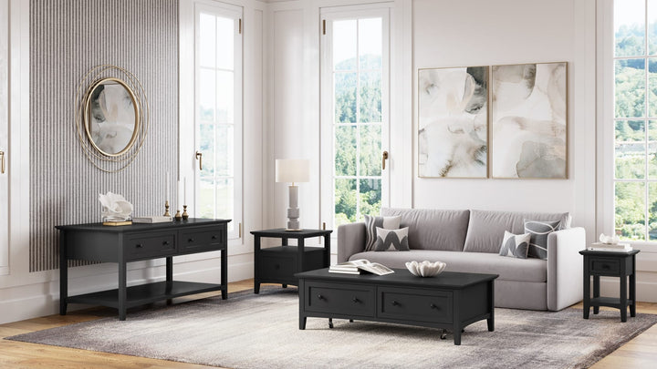 Grace Square End Table in Raven — lifestyle photo
