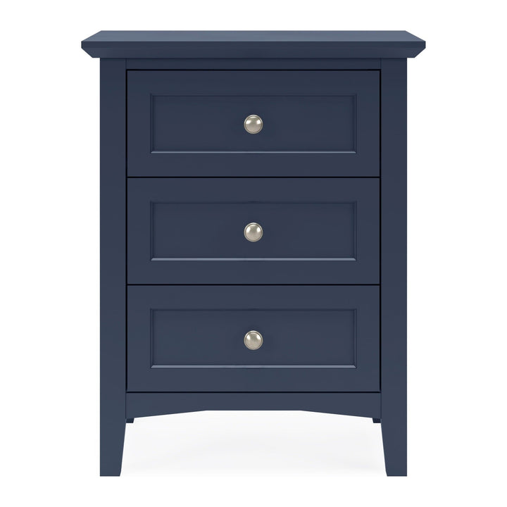 Grace Three Drawer Nightstand by Modus in Blueberry — on a white background