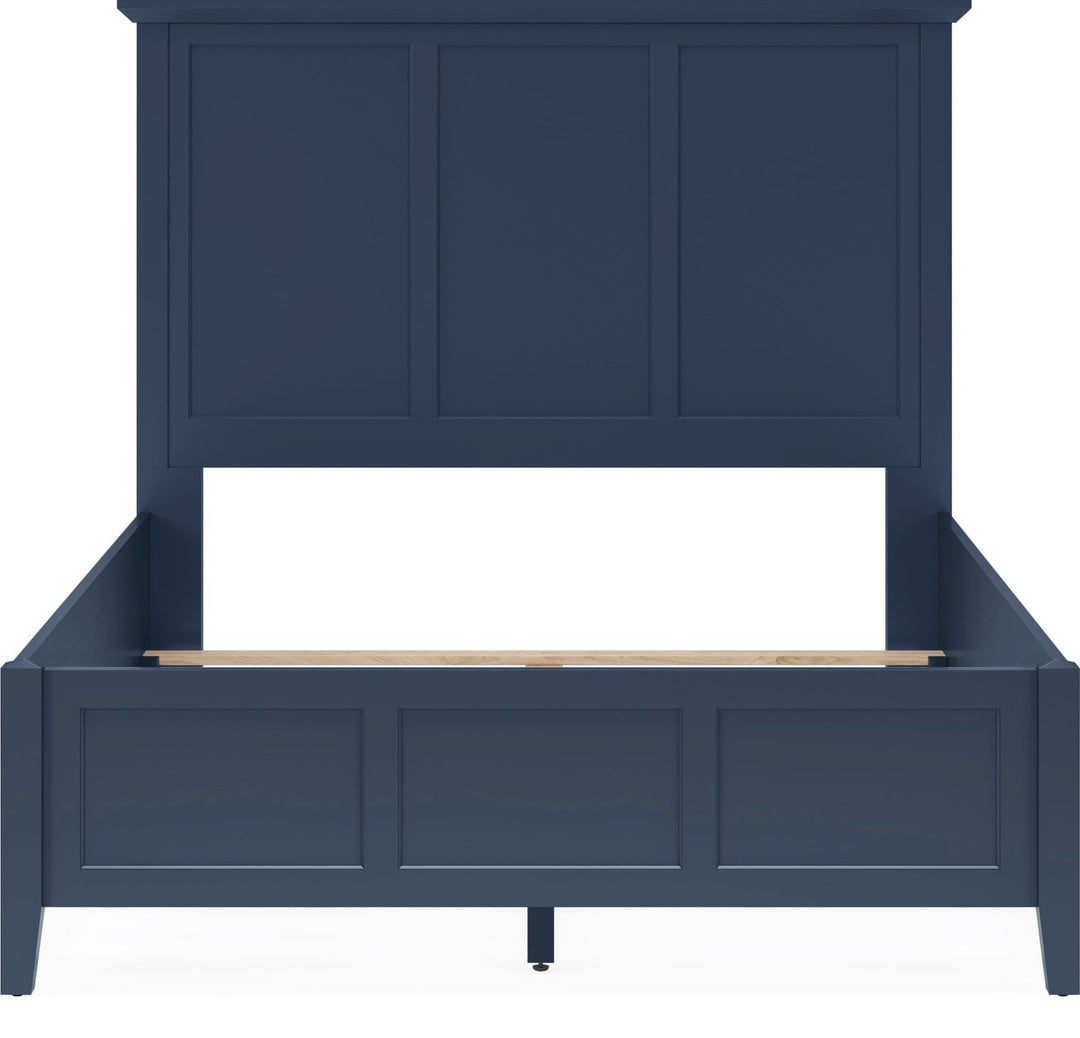 Grace Three Panel Bed in Blueberry — front view without mattress