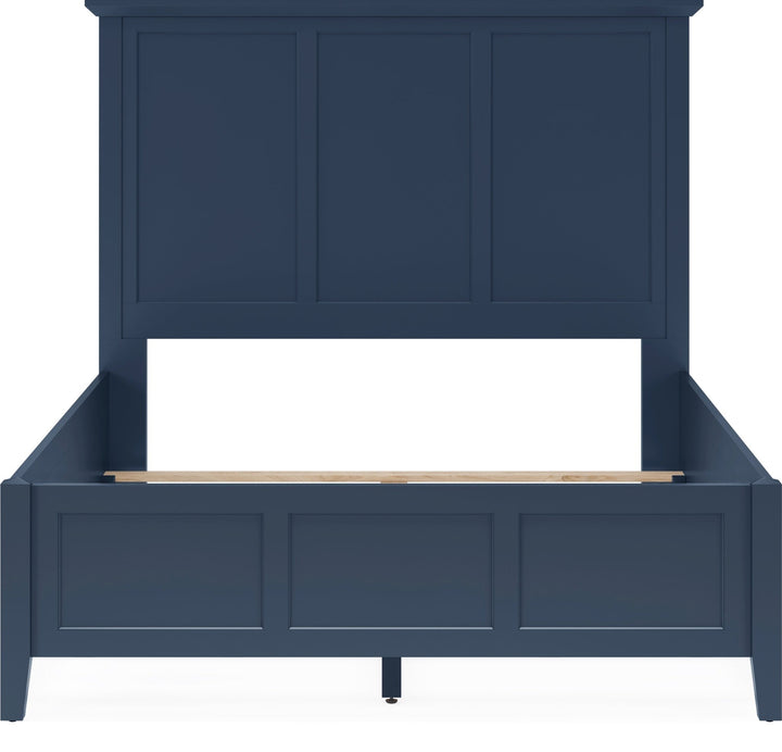 Grace Three Panel Bed in Blueberry — front view without mattress
