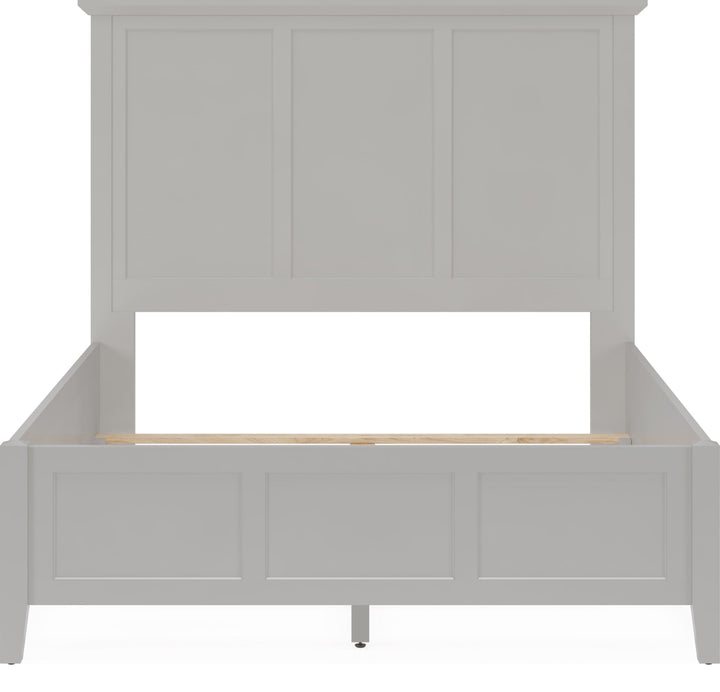 Grace Three Panel Bed in Elephant Grey — front view without mattress