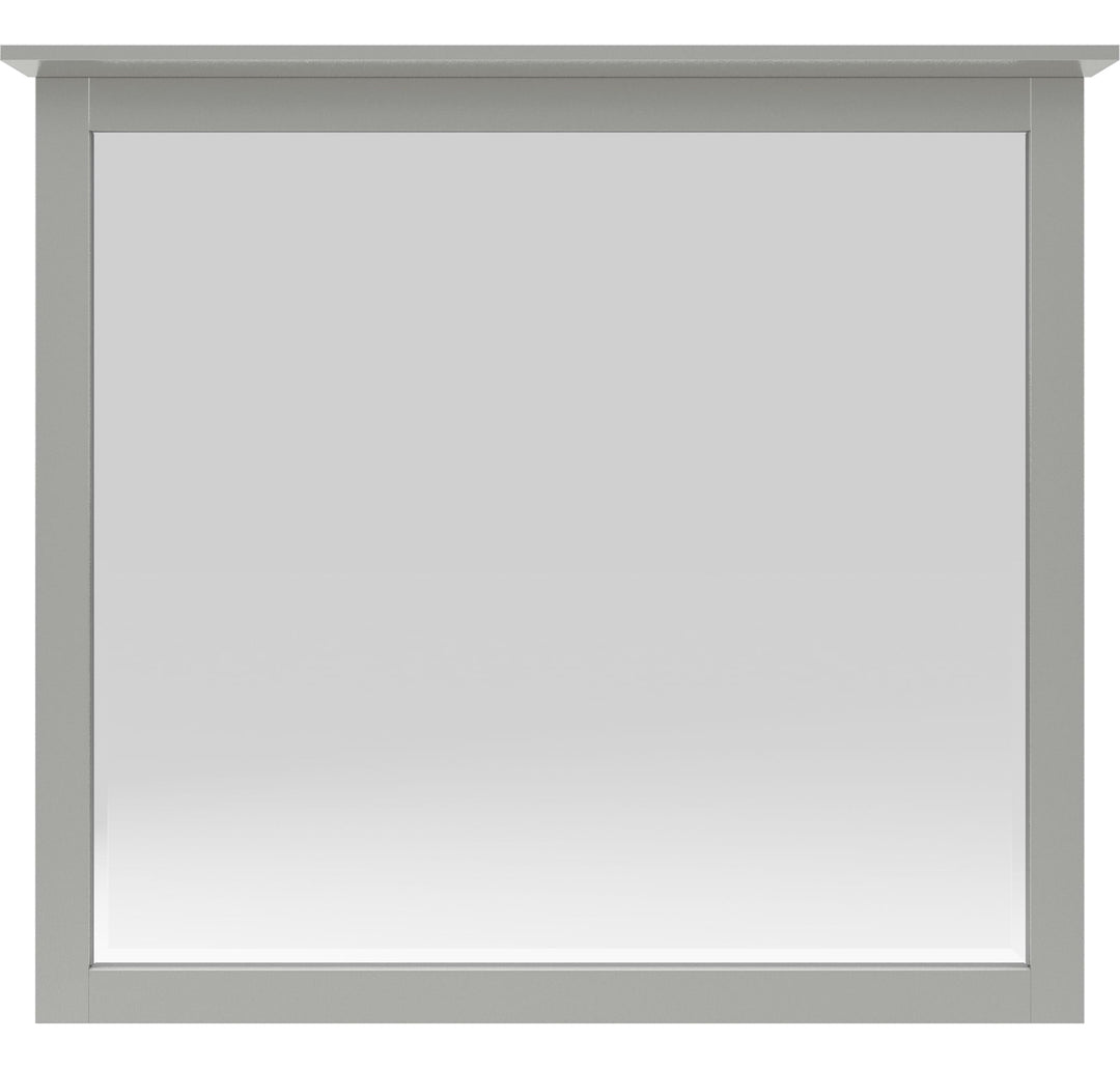 Grace Wall or Dresser Mirror in Elephant Grey — on a white background