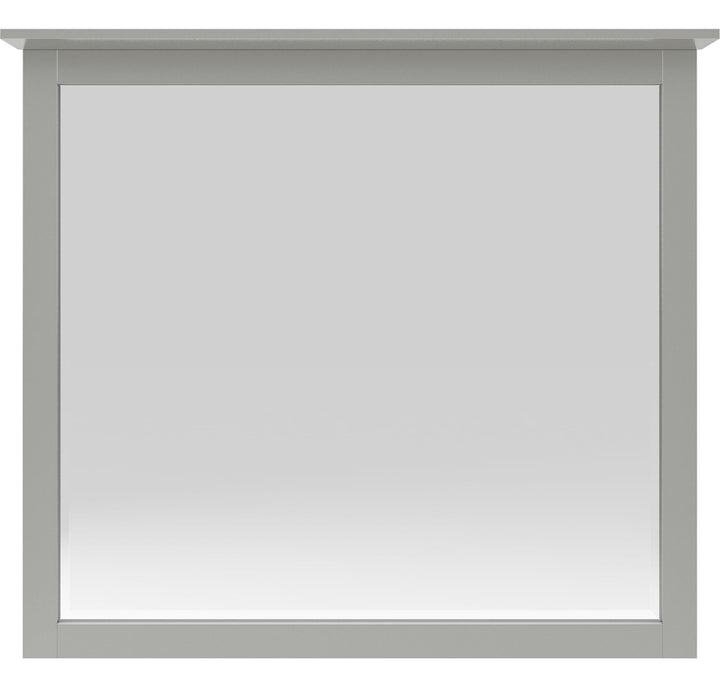 Grace Wall or Dresser Mirror in Elephant Grey — on a white background