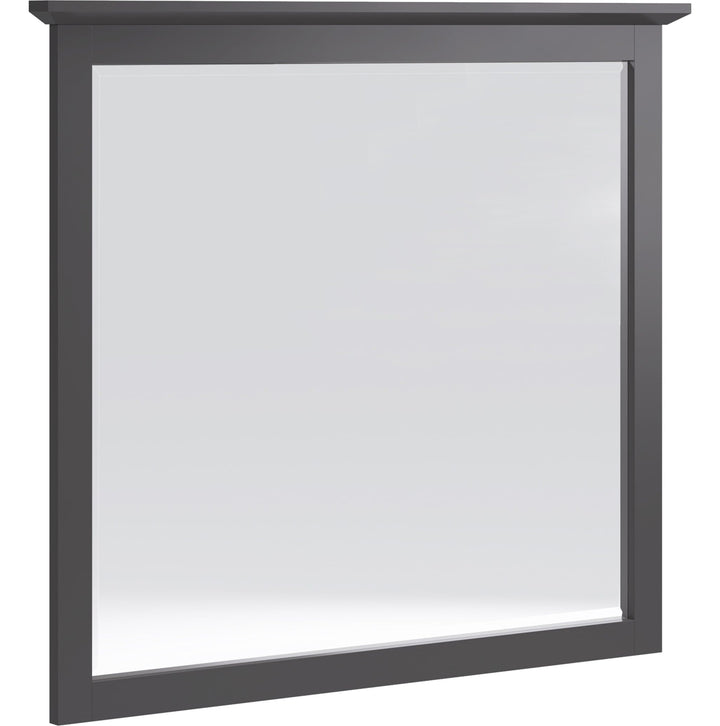 Grace Wall or Dresser Mirror in Raven Black — on a white background