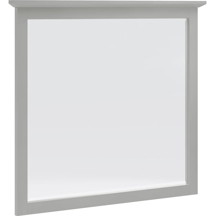 Grace Wall or Dresser Mirror in Elephant Grey — on a white background