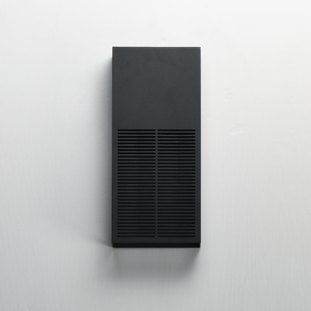 Grate 14" LED Outdoor Wall Sconce by ET2 Lighting, styled view 1