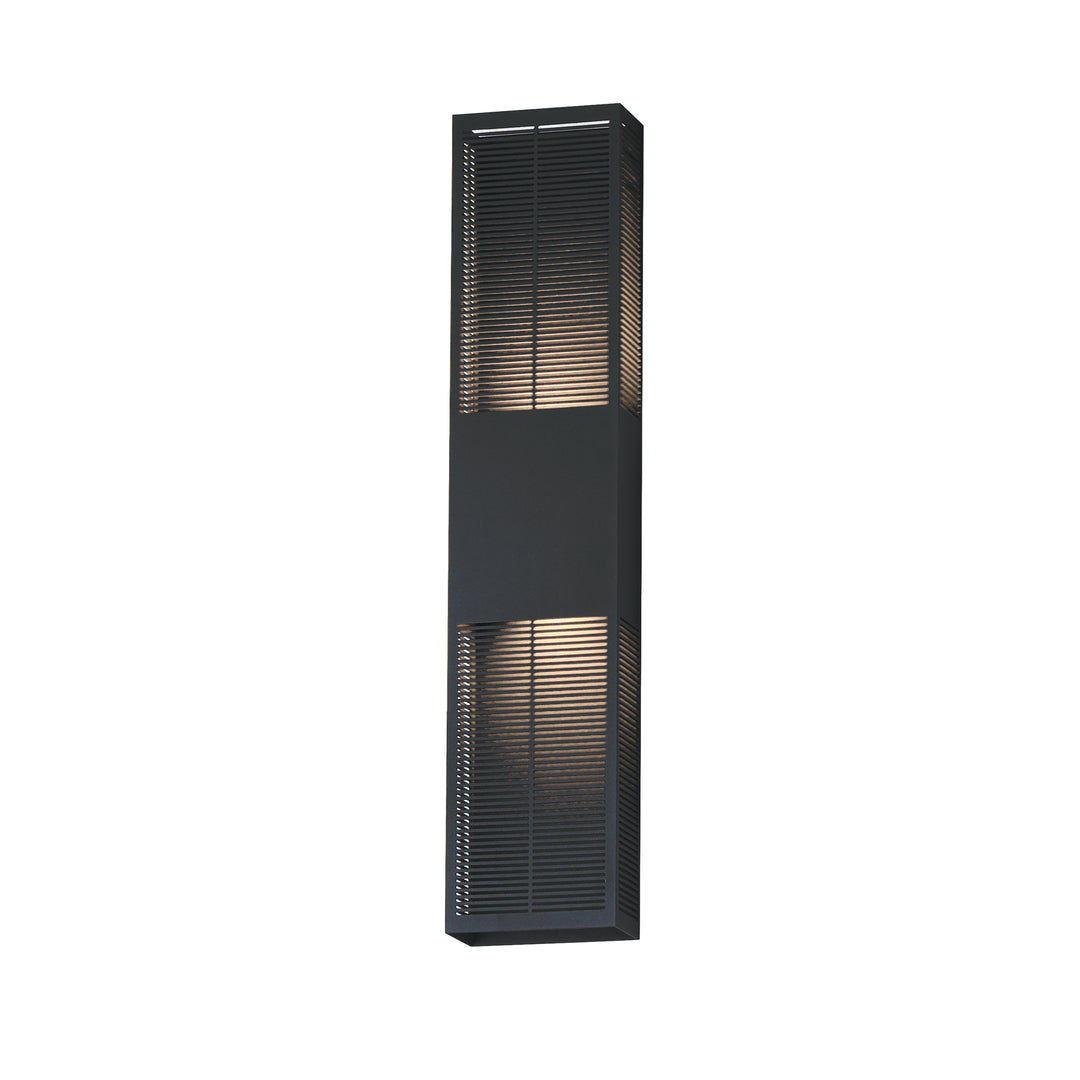 Grate 30" LED Outdoor Wall Sconce by ET2 Lighting in Black, front view