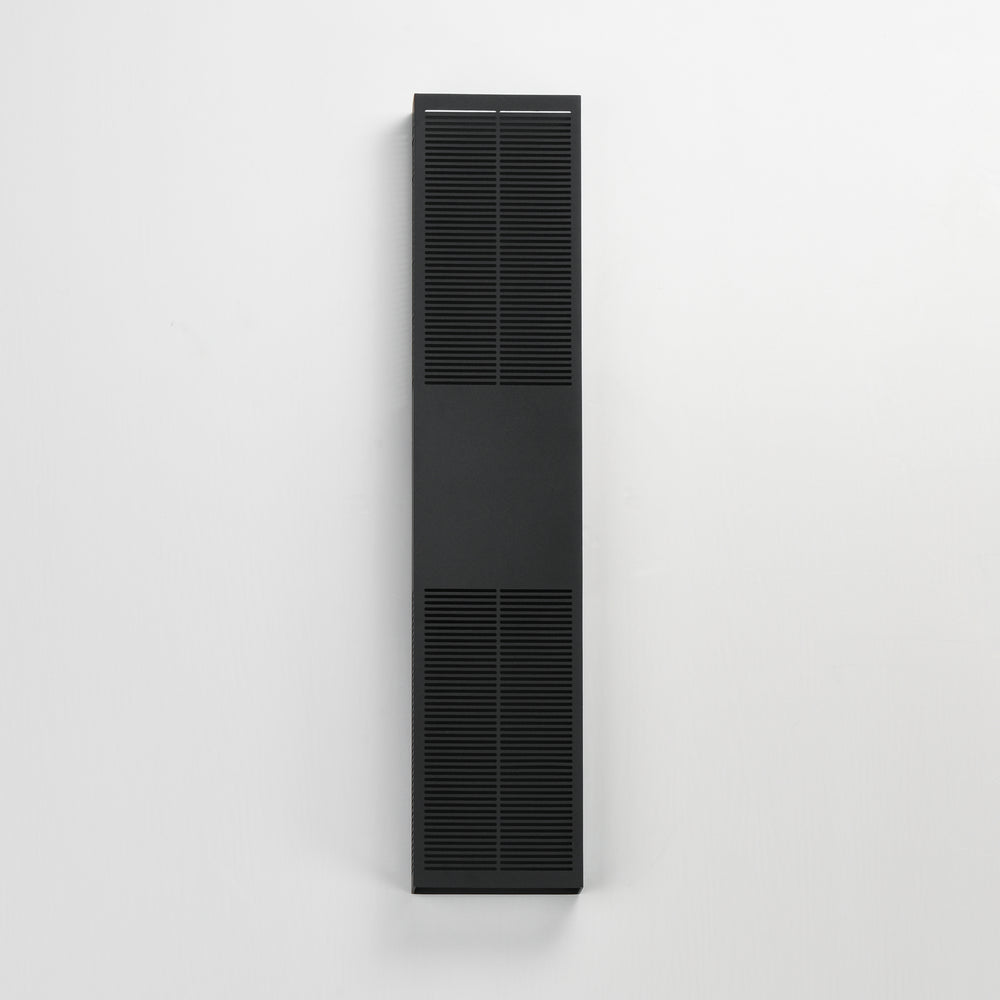 Grate 30" LED Outdoor Wall Sconce by ET2 Lighting, styled view 1