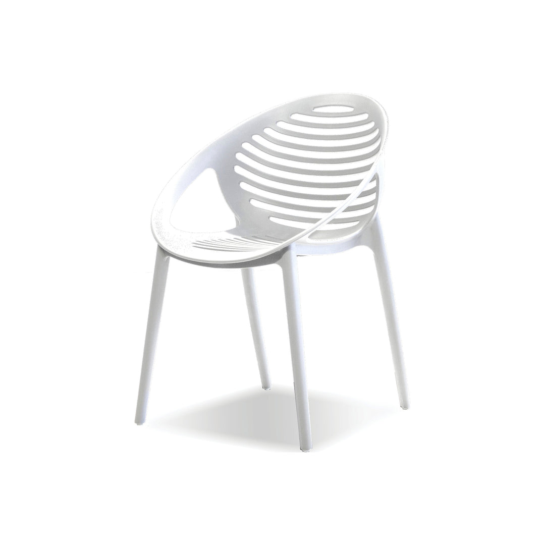 Gravely Occasional Chair Stackable by Mobital — white cutout