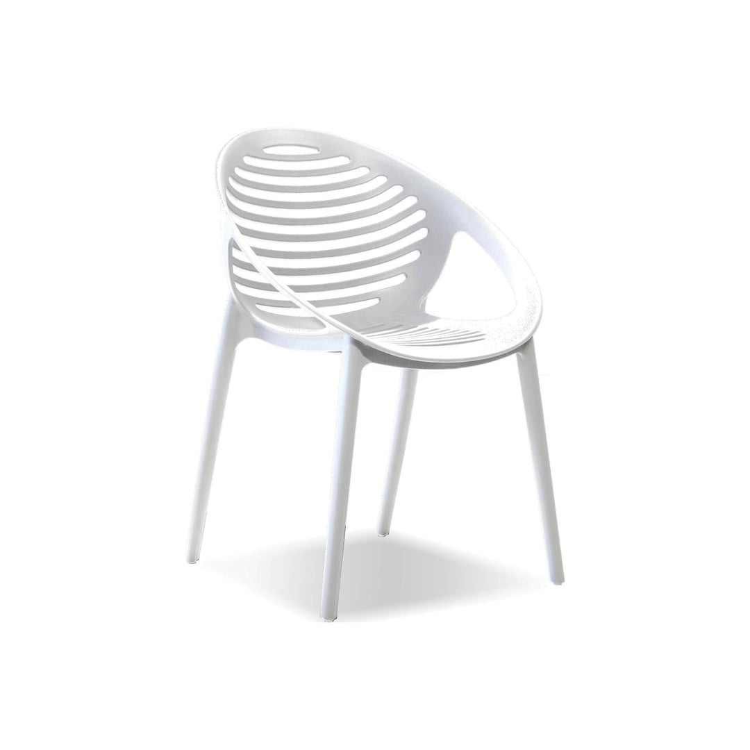 Gravely Occasional Chair Stackable by Mobital — white cutout