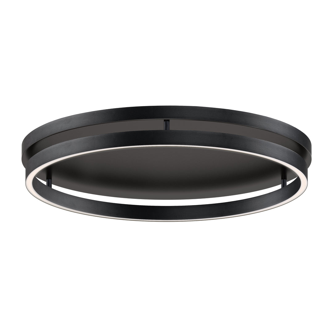 Groove 24" Flush Mount - 5CCT Select by ET2 Lighting in Black, front view