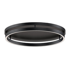 Groove 24" Flush Mount - 5CCT Select by ET2 Lighting in Black, front view