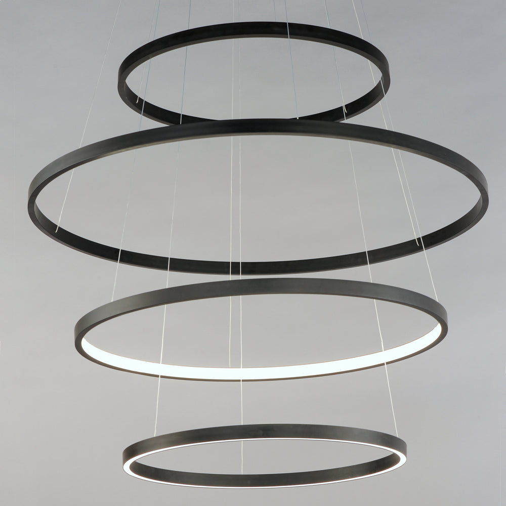 Groove 4-Tier LED Pendant WiZ by ET2 Lighting, styled view 1