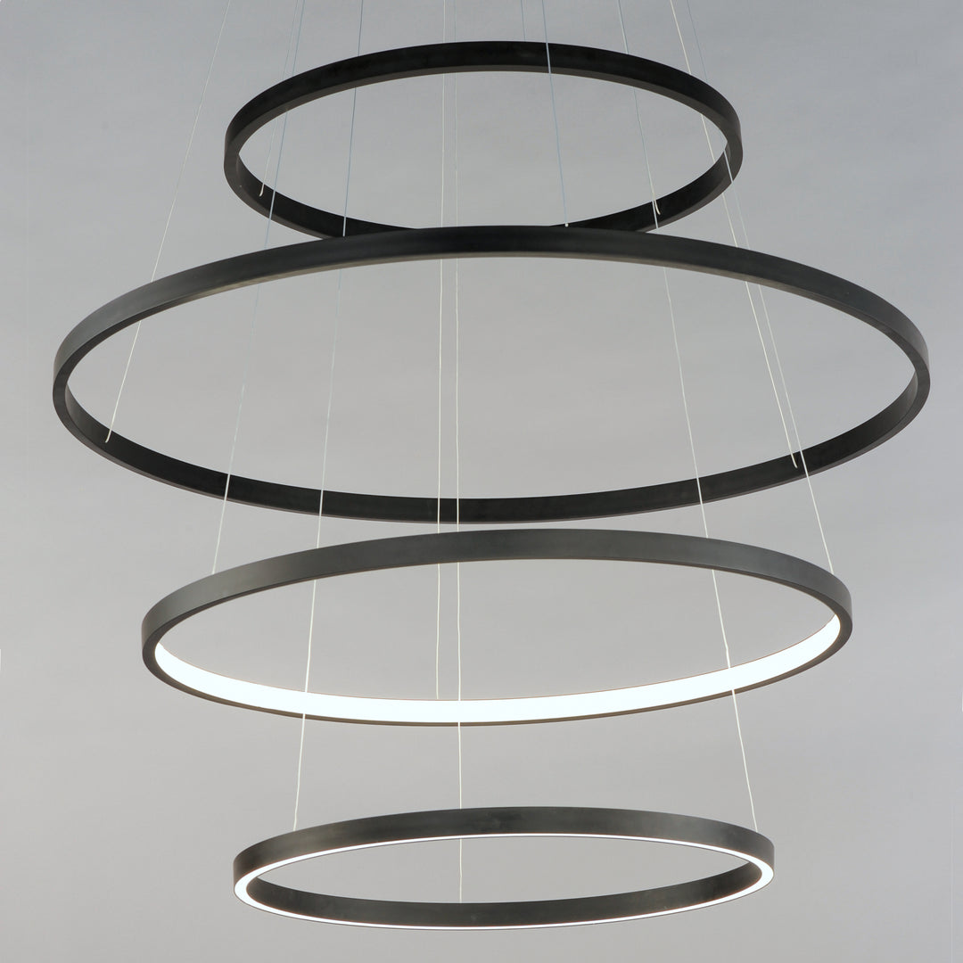 Groove 4-Tier LED Pendant WiZ by ET2 Lighting, styled view 1
