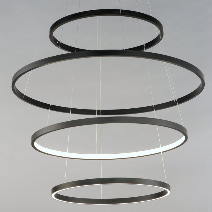 Groove 4-Tier LED Pendant WiZ by ET2 Lighting, styled view 1