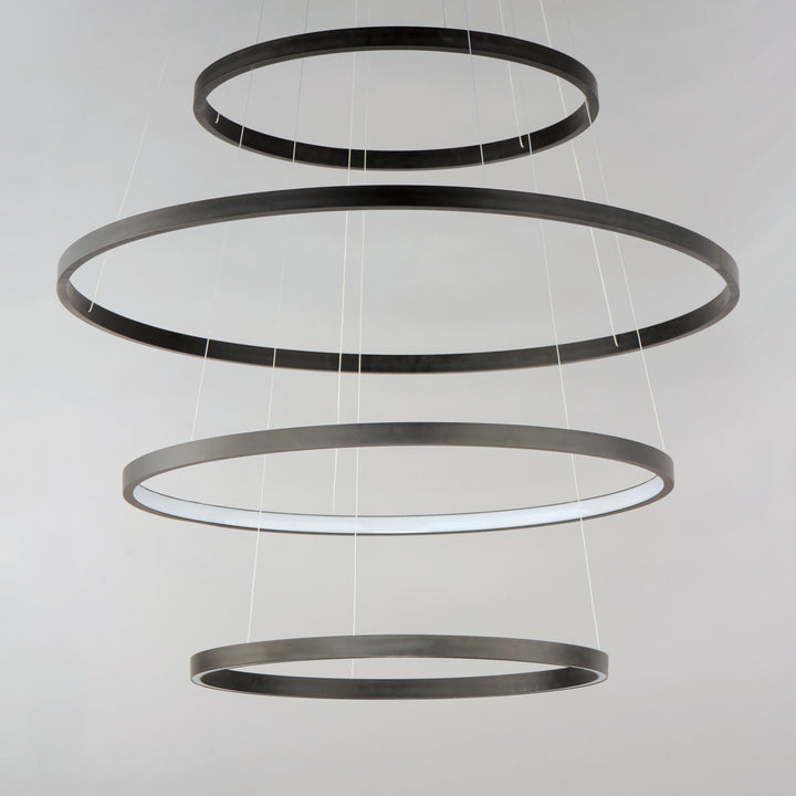 Groove 4-Tier LED Pendant WiZ by ET2 Lighting, styled view 7