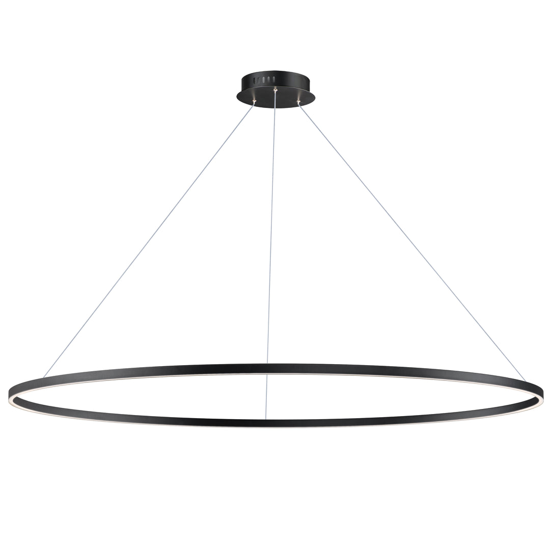 Groove 72" Pendant - 5CCT Select by ET2 Lighting in Black, front view