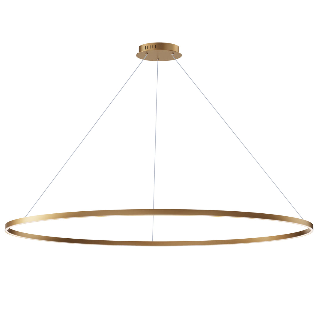 Groove 72" Pendant - 5CCT Select by ET2 Lighting in Gold finish