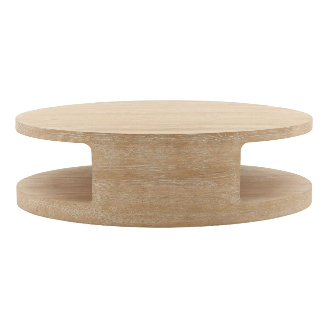 Hadley Aged Oak Coffee Table, profile view