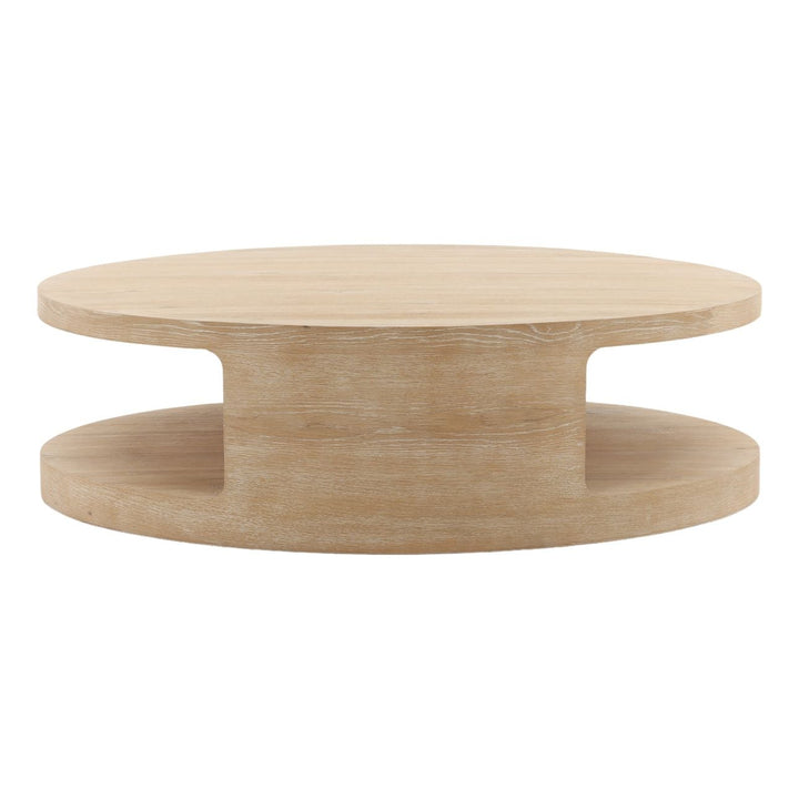 Hadley Aged Oak Coffee Table, profile view