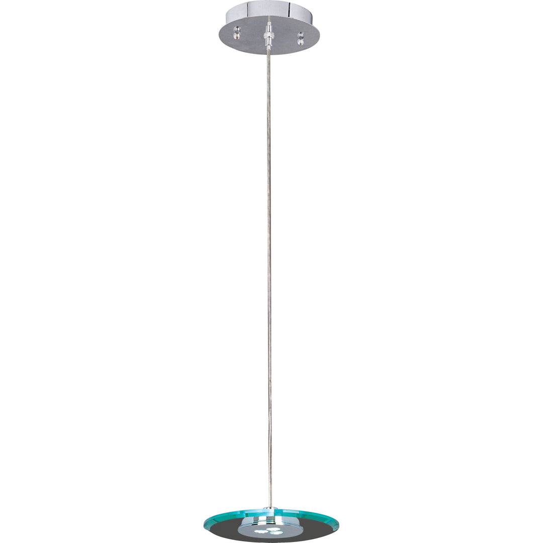 Hagen LED Pendant by ET2 Lighting in Polished Chrome, front view