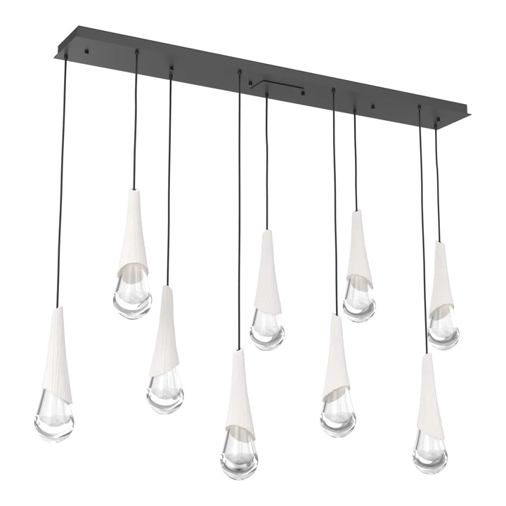 Hailstone Linear Pendant Chandelier by Hammerton Studio, 9 Lights