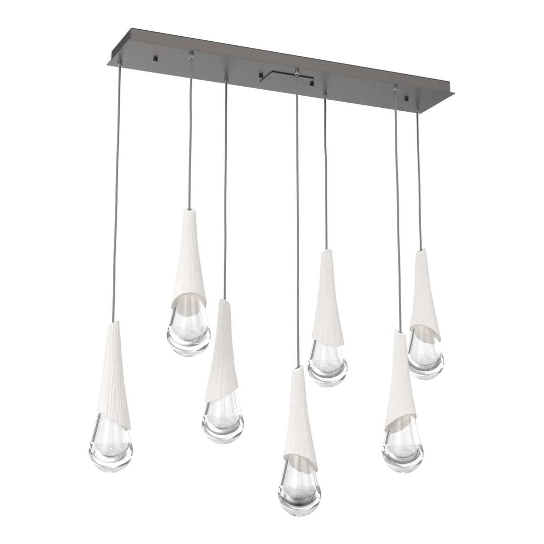 Hailstone Linear Pendant Chandelier by Hammerton Studio in Graphite