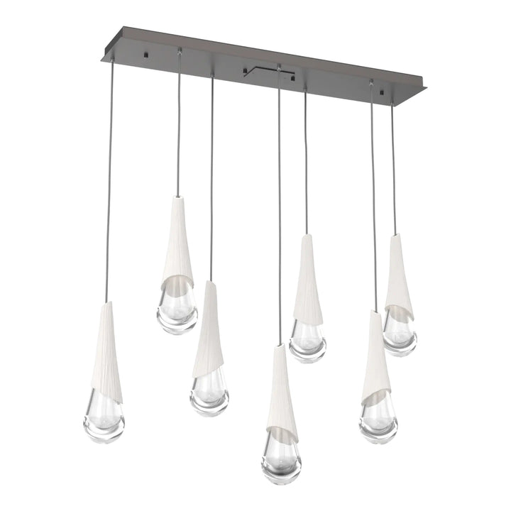 Hailstone Linear Pendant Chandelier by Hammerton Studio in Graphite