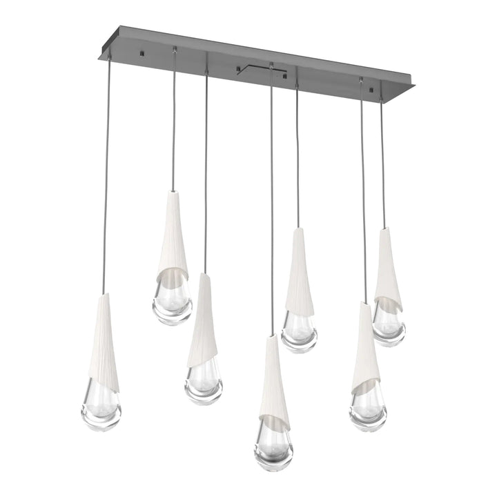 Hailstone Linear Pendant Chandelier by Hammerton Studio in Gunmetal