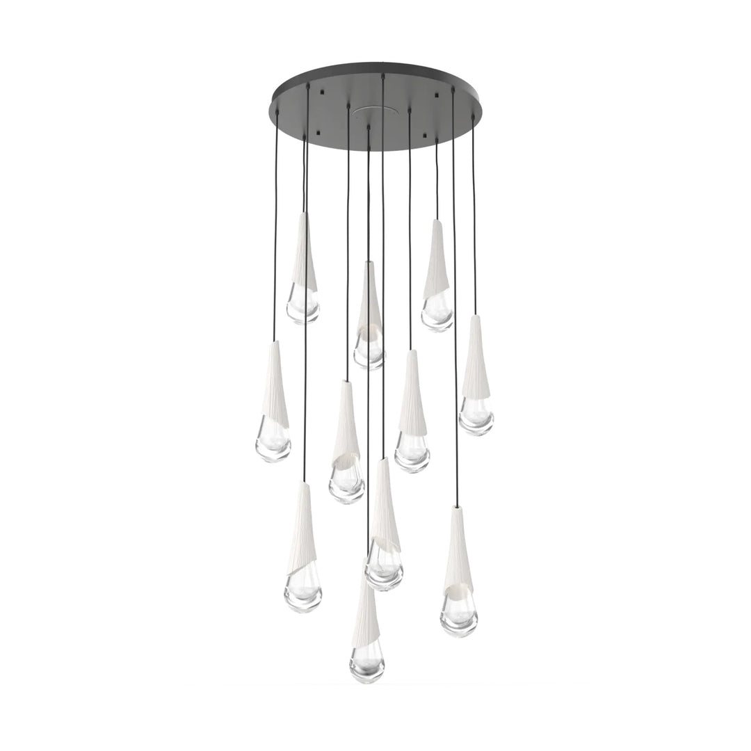 Hailstone Round Pendant Chandelier by Hammerton Studio, 11 Lights