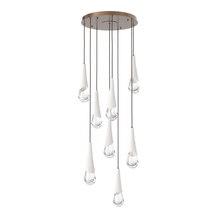 Hailstone Round Pendant Chandelier by Hammerton Studio in Burnished Bronze