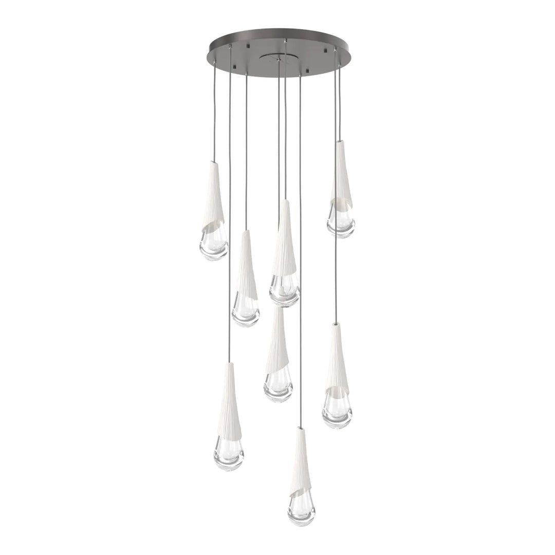 Hailstone Round Pendant Chandelier by Hammerton Studio in Graphite