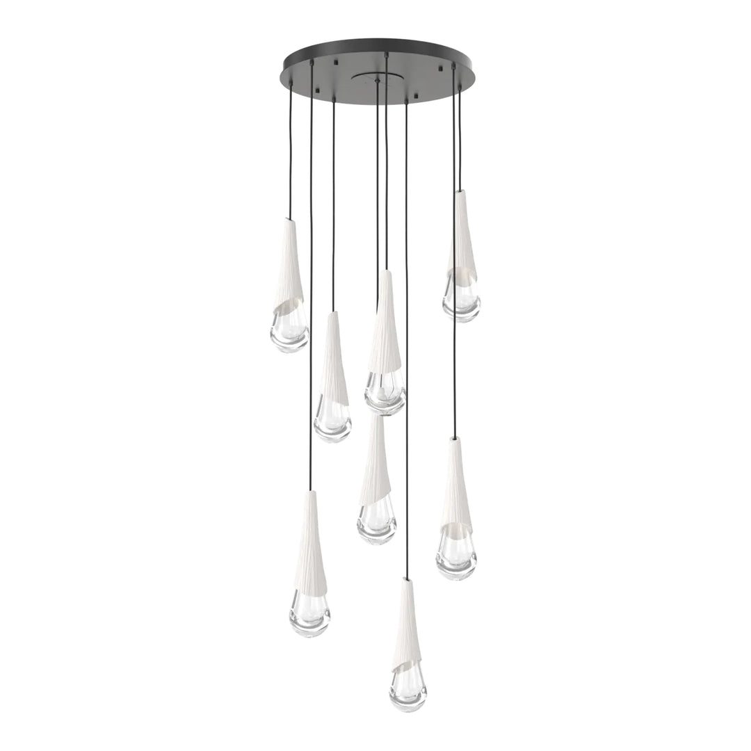 Hailstone Round Pendant Chandelier by Hammerton Studio in Matte Black
