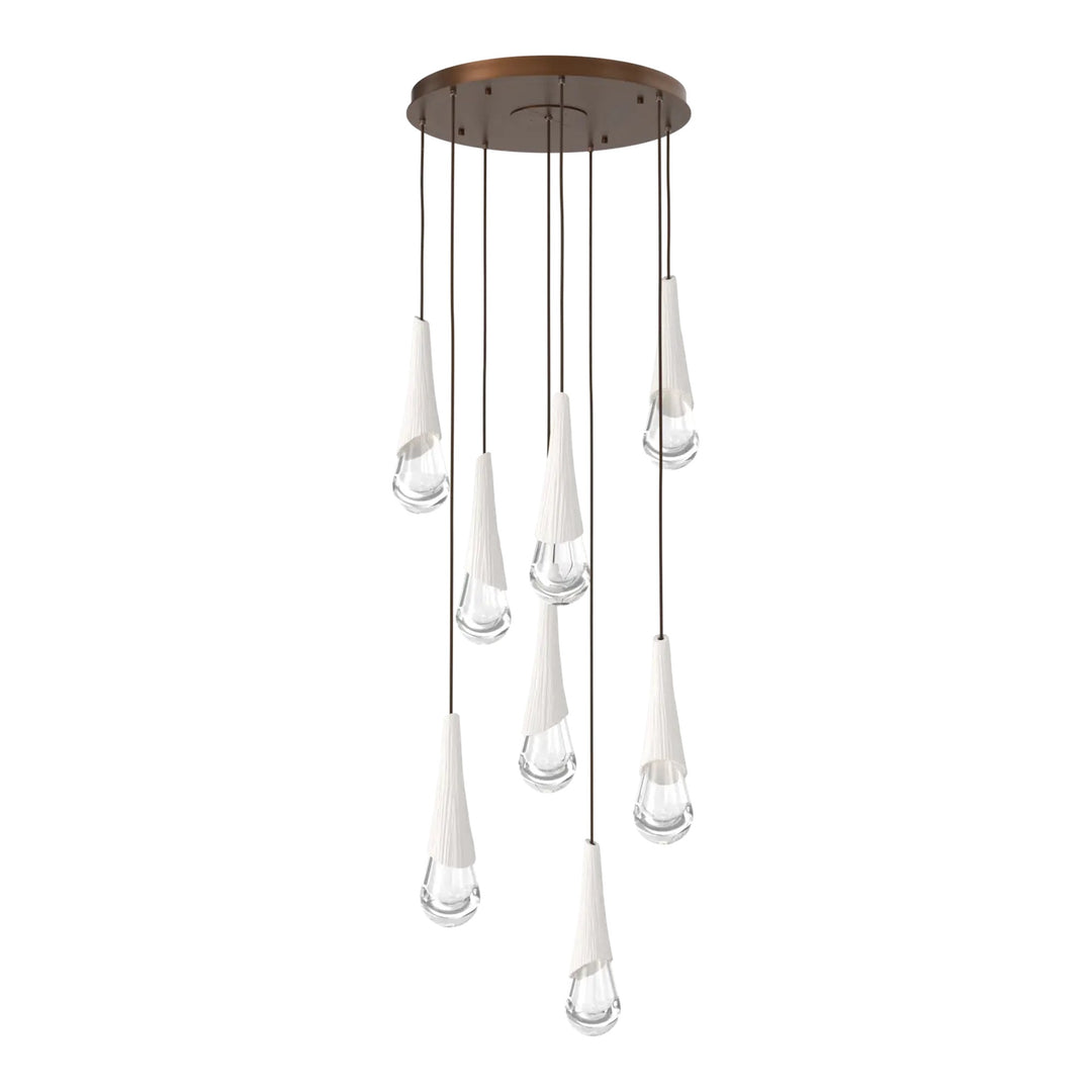 Hailstone Round Pendant Chandelier by Hammerton Studio in Oil-Rubbed Bronze