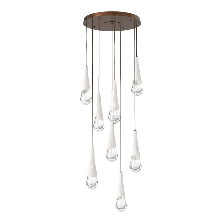 Hailstone Round Pendant Chandelier by Hammerton Studio in Oil-Rubbed Bronze
