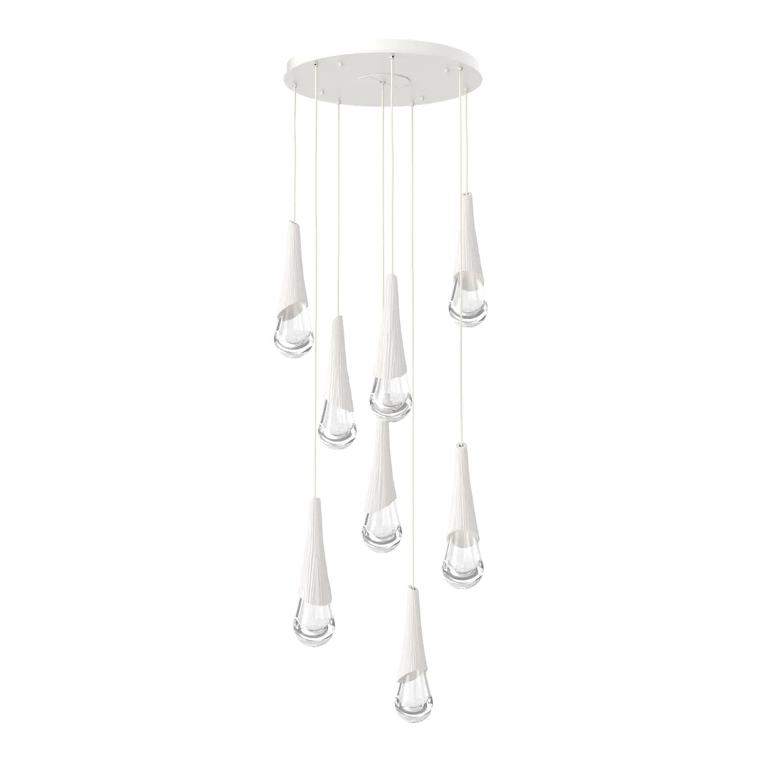 Hailstone Round Pendant Chandelier by Hammerton Studio in Salt White