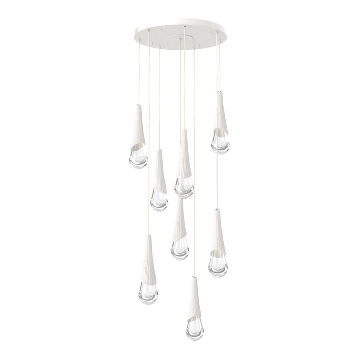 Hailstone Round Pendant Chandelier by Hammerton Studio in Salt White