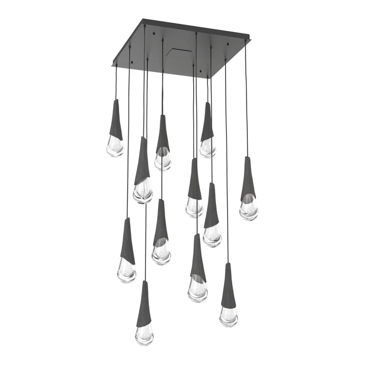 Hailstone Square Pendant Chandelier by Hammerton Studio, 12 Lights