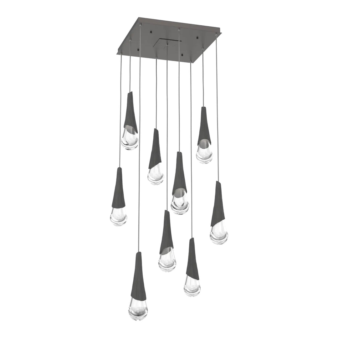 Hailstone Square Pendant Chandelier by Hammerton Studio in Graphite